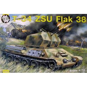 ミリタリーホイール (再生産)1/ 72 独・T-34/ Flak38四連装対空戦車(第654重駆逐...