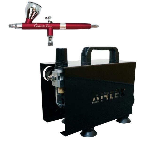 エアテックス (Joshin webオリジナルセット)コンプレッサー＋エアブラシ0.3mm お買い得...