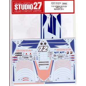 スタジオ27 1/ 12 ホンダRC212V HRC #72 MotoGP 2011 オリジナルデカ...
