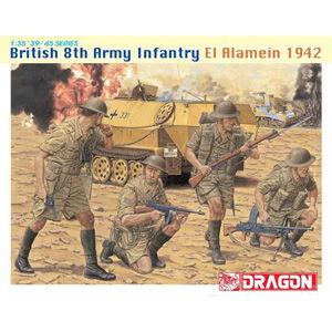 ドラゴンモデル 1/ 35 WW.II イギリス第8軍 歩兵 エル アラメイン 1942プラモデル 返品種別B