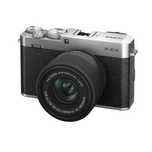 富士フイルム ミラーレス一眼カメラ「FUJIFILM X-E4」XC15-45mmレンズキット(シルバー) FX-E4LK-1545-S 返品種別A