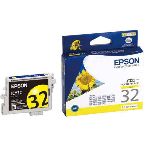 エプソン ［純正］ インクカートリッジ(イエロー) EPSON ICY32 返品種別A