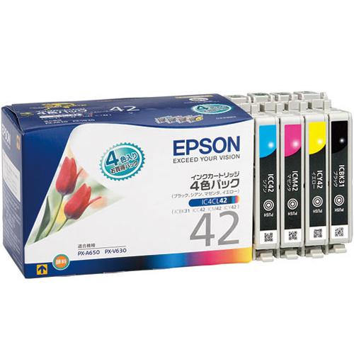 エプソン ［純正］ インクカートリッジ(4色セット) EPSON IC4CL42 返品種別A