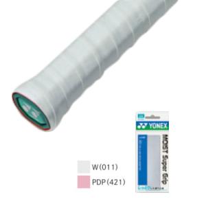 ヨネックス モイストスーパーグリップ 1本入(ホワイト・幅25mm×長さ1200mm×厚さ0.65m...