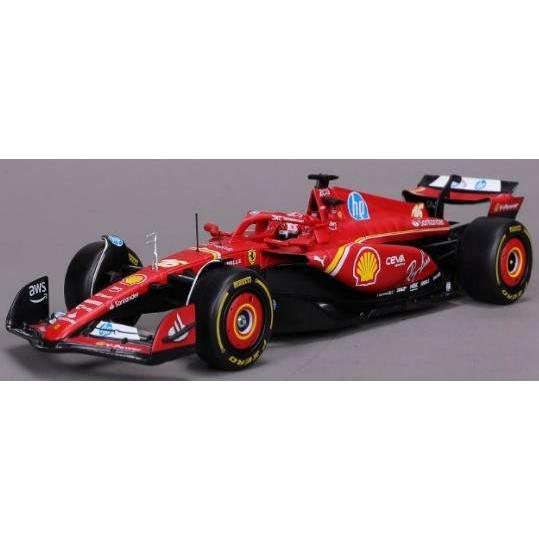 ブラゴ 1/ 24 フェラーリSF-24 2024 No16 C.ルクレール ドライバー付 クリアケ...