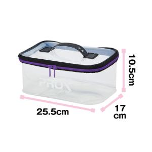 プロックス ミニバッカンクリア Mサイズ(パープル) PROX 収納ケース PX989CMPU 