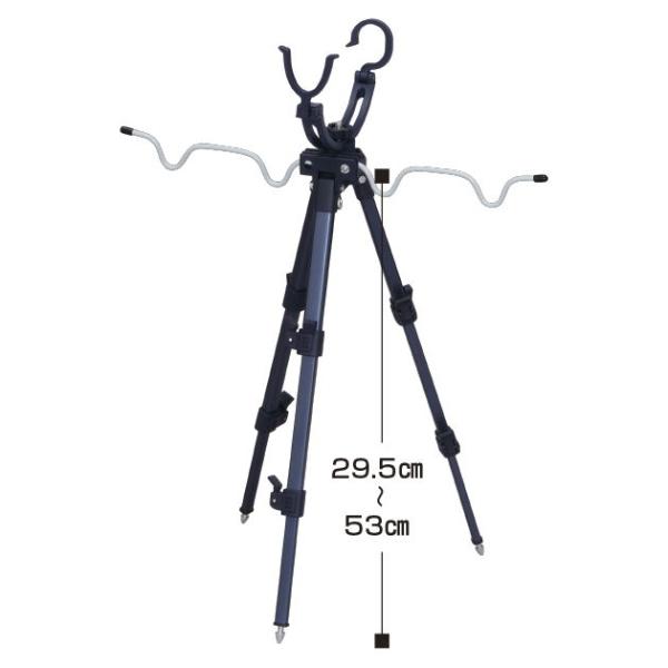 プロックス フィッシング三脚2WAY竿受(3段-50cm)  返品種別A
