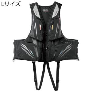 がまかつ アルテマシールドプロ フローティングベスト Lサイズ(ブラック×ブラック) ／お届け：1〜2週間／ 返品種別A