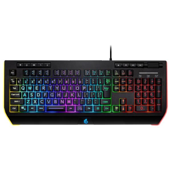 センチュリー メンブレンゲーミングキーボード(ブラック) RACEN CRC-GMBKRGB01 返...