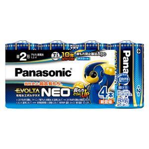 パナソニック アルカリ乾電池単2形 4本パック Panasonic EVOLTA NEO LR14N...
