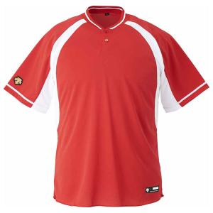 デサント ベースボールシャツ DESCENTE 2ボタンベースボールシャツ DS-DB103B-RDSW-XO