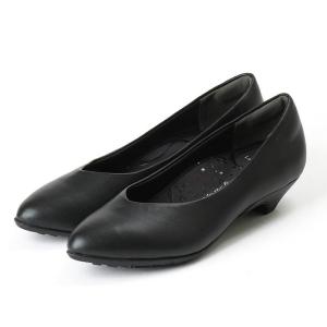 Lady worker(レディワーカー) ポインテッドトゥパンプス(ブラックスムース・サイズ：22....