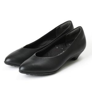 Lady worker(レディワーカー) ポインテッドトゥパンプス(ブラックスムース・サイズ：23....