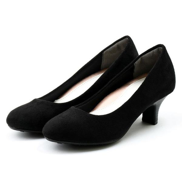 Lady worker(レディワーカー) ラウンドトゥパンプス(ブラック・サイズ：22.5cm)  ...