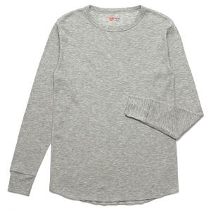 ヘインズ サーマルクルーネックロングスリーブTシャツ 18FW (ヘザーグレーサイズ：L) Hanes HB-HM4G501-060-Lの商品画像