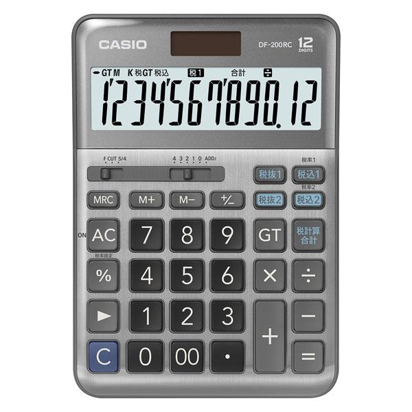 カシオ 電卓 12桁 CASIO 軽減税率計算対応電卓 デスクタイプ DF-200RC-N 返品種別...