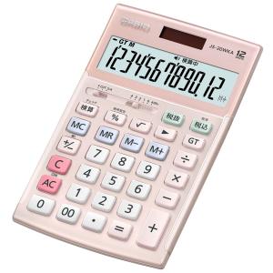 カシオ 12桁本格実務電卓ジャストタイプ 検算機能付き(ピンク) 検算機能つき実務電卓 JS-20WKA-PK-N 返品種別A｜joshin