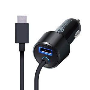 エレコム 車載充電器(Quick Charge3.0・30W・Type-Cケーブル＆1ポート)(ブラック) MPA-CCCQ03BK 返品種別A｜joshin