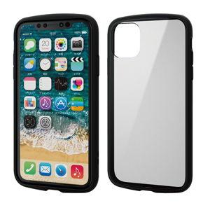 エレコム iPhone 11用 TOUGH SLIM LITE ハイブリッドケース フレームカラー(ブラック) PM-A19CTSLFCBK 返品種別A｜joshin