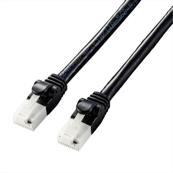 エレコム LANケーブル CAT6A 爪折れ防止 5.0m(ブラック) LD-GPAT/ BK50 ...