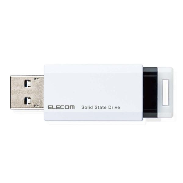 エレコム USB3.2(Gen2)対応 外付けポータブルSSD 500GB(ホワイト)(PS5/ P...