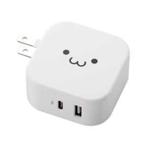 エレコム USB Type-C 充電器 PD対応 合計出力32W タイプC ×1 タイプA ×1 ACアダプター コンセント(ホワイトフェイス) MPA-ACCP20WF 返品種別A｜Joshin web