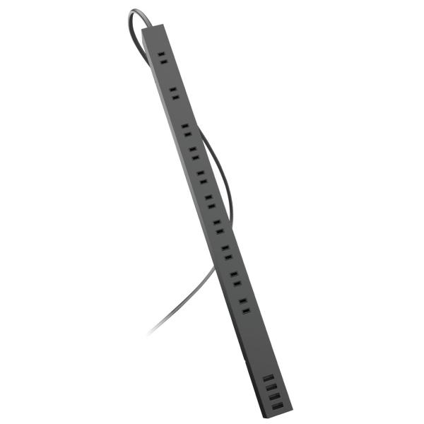 エレコム 電源タップ 延長コード コンセント×10個口 USB-A×4ポート 24W 雷サージ 2....