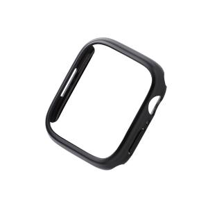 エレコム アップルウォッチ カバー Apple Watch Series 9 /  8 /  7 [ 45mm ] バンパー ハード ケース 側面保護 耐衝撃 傷防止 ブラック AW-21ABPPBK 返品種別A