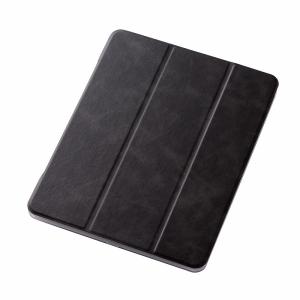 エレコム iPad Pro 12.9インチ用 手帳型ケース ソフトレザー スリープ対応 マグネット 2アングル スタンド機能付  TB-A22PLWVBK