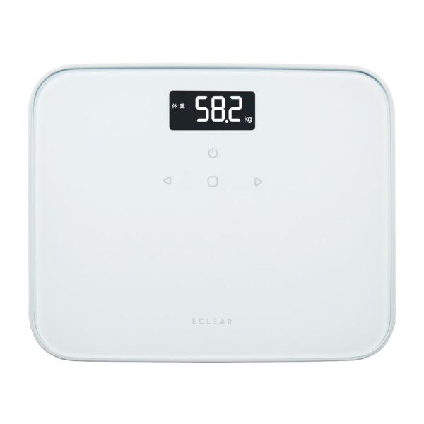 エレコム 体重計(ストーンホワイト) ELECOM ECLEAR(エクリア) HCS-S02WH 返...