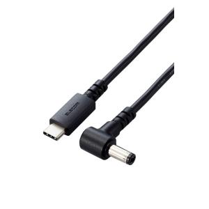 エレコム ノートPC用 充電ケーブル(USB Type-C/ DC 5.5mmコネクター/ 60W) 2m DC-PDF20BK 返品種別A｜joshin