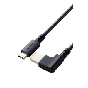 エレコム ノートPC用 充電ケーブル(USB Type-C/ DC角コネクター/ 60W) 2m DC-PDL20BK 返品種別A｜joshin