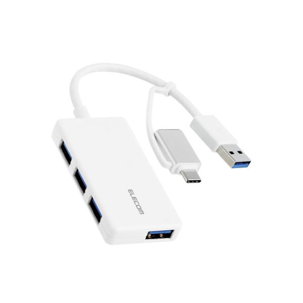 エレコム USB ハブ USB3.1 Gen1 USB-Aコネクタ Type-C 変換アダプター付 ...