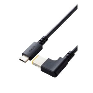 エレコム ノートPC用 充電ケーブル(USB Type-C/ DC角型11mm/ 100W/ PD)2m( Lenovo NEC パソコン 各種対応 )(ブラック) DC-PDLE20BK 返品種別A｜joshin