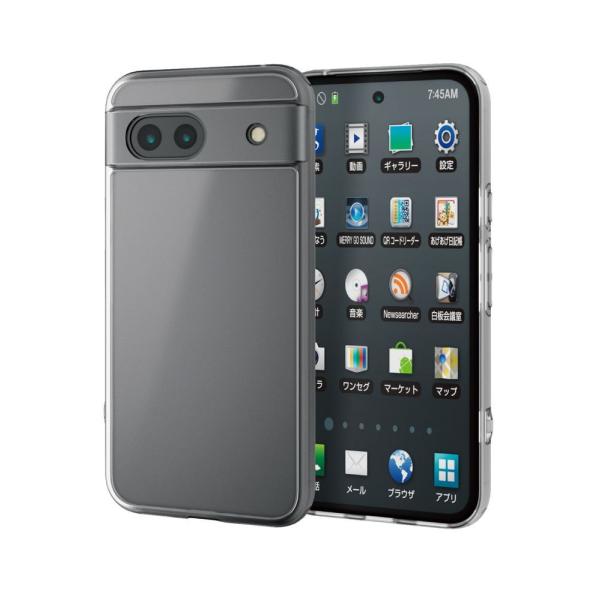 エレコム Google Pixel 8a用 ケース ハイブリッド カバー カメラレンズ保護設計 ワイ...
