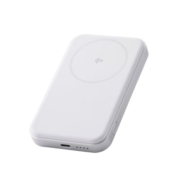 エレコム Qi2ワイヤレスモバイルバッテリー(5000mAh/ 20W)(ホワイト) DE-C68-...