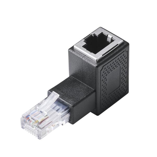 エレコム RJ45 L字変換コネクター Cat5e/ 上向き/ 変換アダプタ/ Cat5e RJ45...