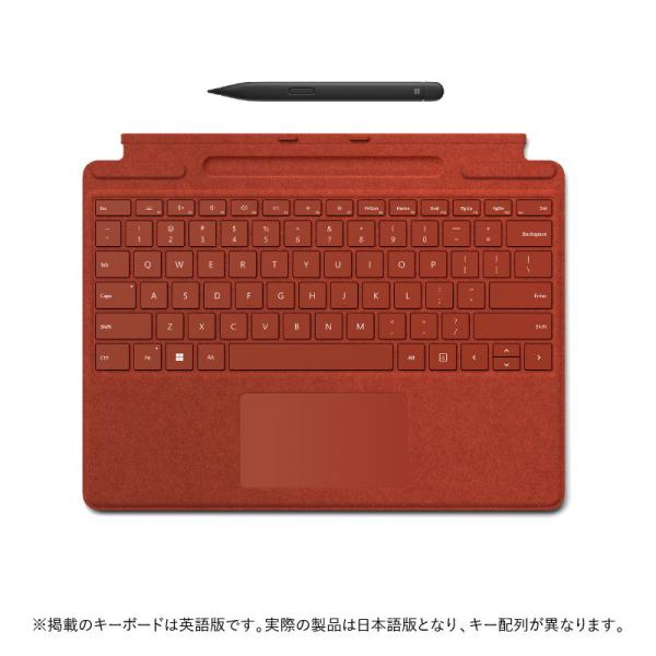 マイクロソフト Surface Pro スリムペン2付き Signatureキーボード(ポピーレッド...