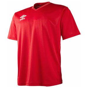 アンブロ ベーシックセカンダリー S/ S シャツ umbro サッカー フットサル プラクティスウェア DS-UBS7637-MRED-L