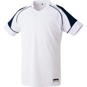 ゼット プロステイタス ベースボールシャツ(ホワイト×ネイビー・サイズ：L) 返品種別A｜joshin