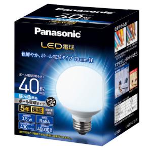 パナソニック LED電球 ボール電球形 430lm(昼光色相当) Panasonic LDG4DG70W 返品種別A｜joshin