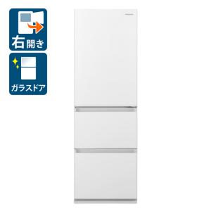(標準設置 送料無料) パナソニック 365L 3ドア冷蔵庫(スノーホワイト)(右開き) Panasonic NR-C372GN-W 返品種別A