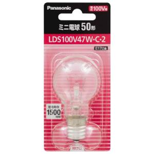 パナソニック ミニ電球 50形(クリア) Panasonic LDS100V47WC2 返品種別A