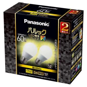 パナソニック LED電球 一般電球型 810lm (温白色相当)(2個セット) Panasonic パルック LED電球 プレミアX LDA7WWDGSZ6F2T 返品種別A｜joshin