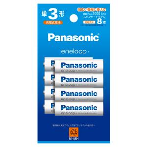 パナソニック ニッケル水素電池 単3形(8本入) Panasonic eneloop エネループ スタンダードモデル BK-3MCDK/ 8H 返品種別A｜joshin