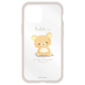 グルマンディーズ iPhone 13 mini/ 12 mini用 耐衝撃ケース IIIIFIT CLEAR リラックマ GRC-273A