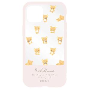 グルマンディーズ iPhone 13用 耐衝撃ケース IIIIFIT CLEAR リラックマ GRC-274B