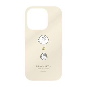 グルマンディーズ iPhone15 Pro用 ソフトケース ピーナッツ(ミンナ) SNGG-02B 返品種別A