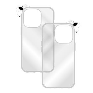 グルマンディーズ iPhone15 Pro用 フレーム耐衝撃ケース IIIIFIT CLEAR ピーナッツ(スヌーピー) SNGG-12A 返品種別A