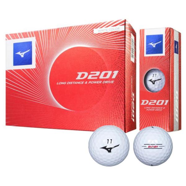 ミズノ D201 ゴルフボール(2020年モデル) 1ダース 12個入り (ホワイト) 返品種別A